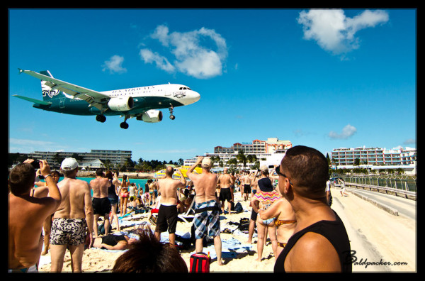 Jet Landing Over Maho Beach