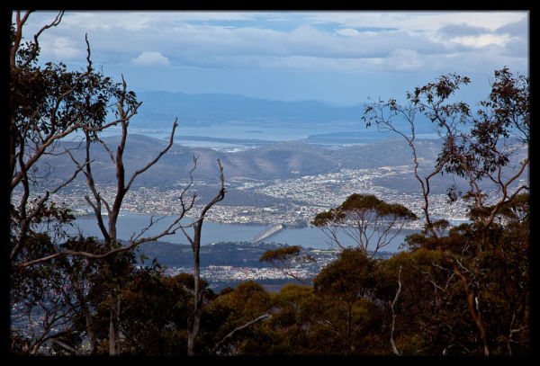 Views over Hobart from Mount Wellington