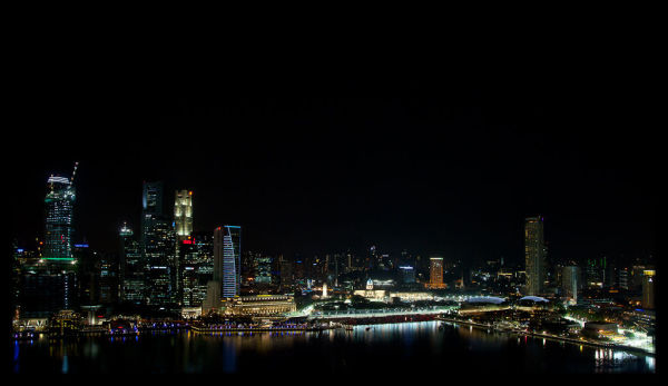 View from Marina Bay Sands Hotel Room