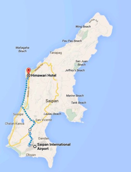 12km Walk from Saipan Airport to Garapan