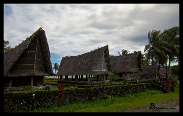 Traditional Huts in Colonia, Yap