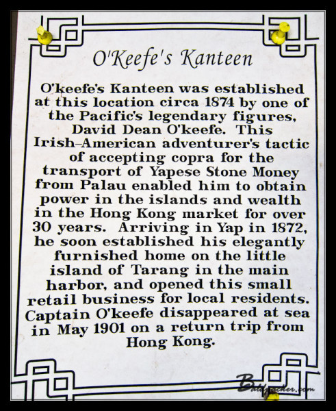 History of O'Keefe's Bar, Colonia, Yap