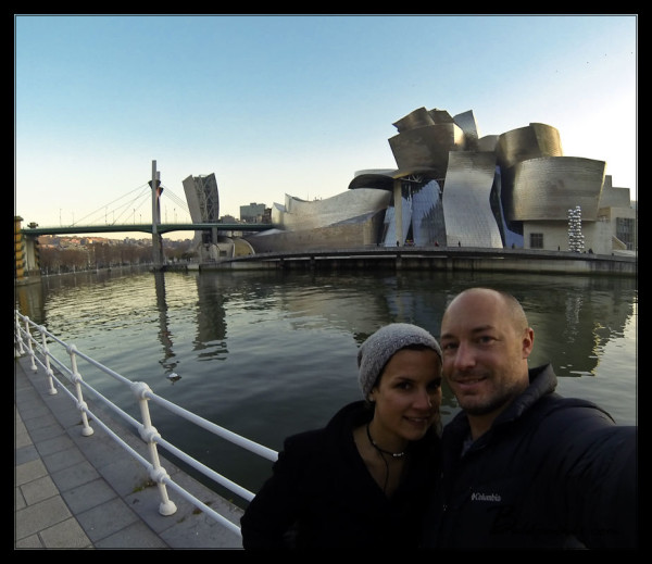 Sara and I at the Guggenheim, Bilbao