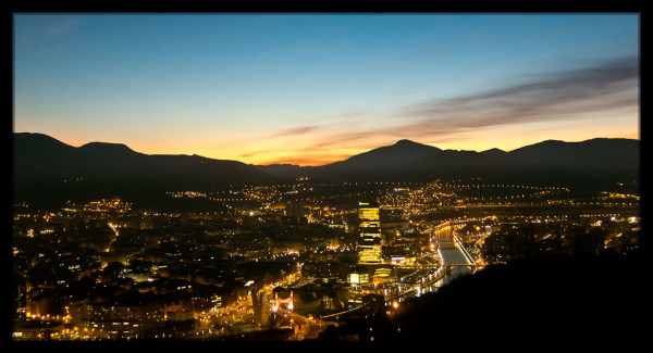 Sunset over Bilbao from Mount Artxanda