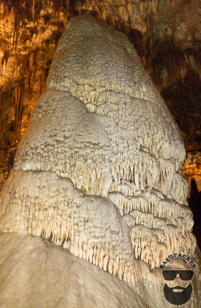 Giant Stalagmite in Carlsbad Cavern