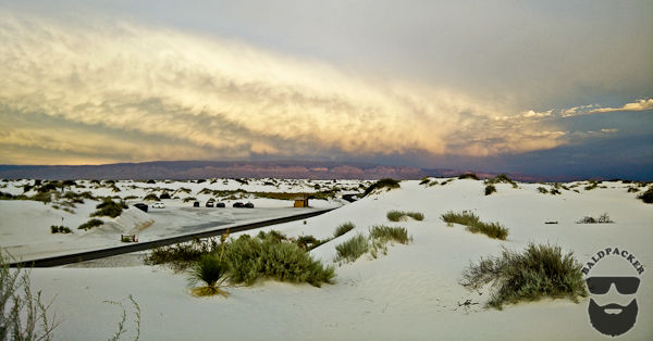 White Gypsum Sand Dunes at White Sands National Monument